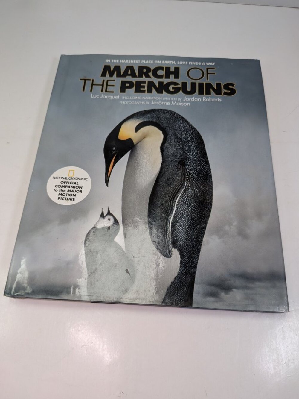 VTG March of the Penguins Hardcover Book Nat Geo Landscape Pics Artic 2005